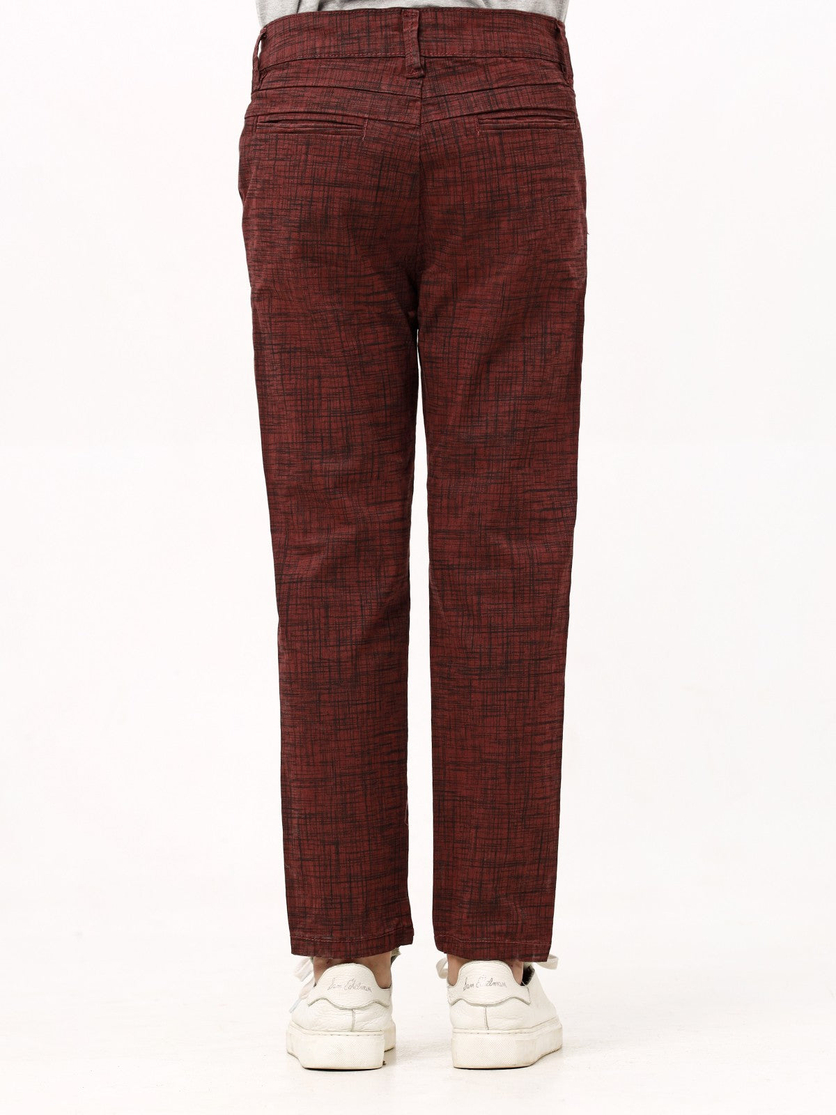 Boy's Dark Maroon Chino Pant