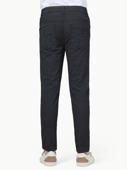 Boy's Grey & Black Chino Pant