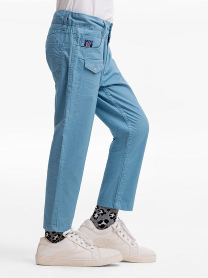 Boy's Mid Blue Chino Pant