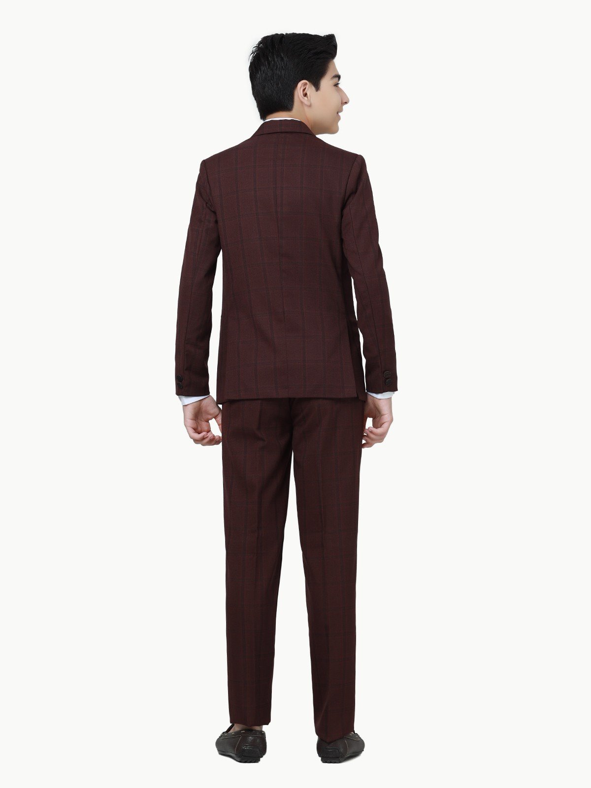 Boy's Dark Maroon Coat Pant