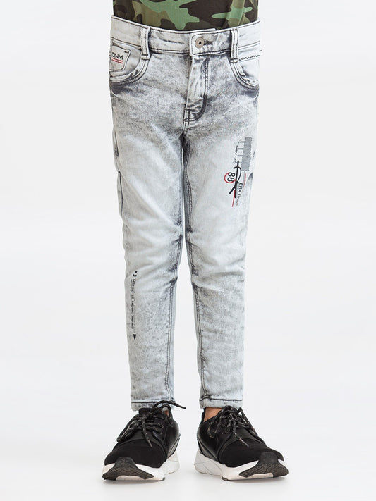 Boy's Grey Denim Pant