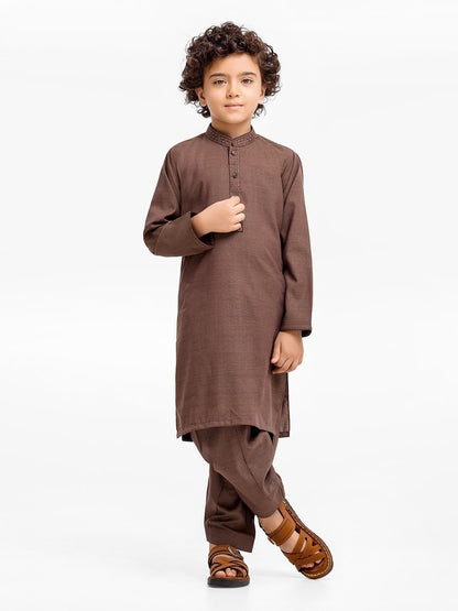 Boy's Brown Kurta Shalwar