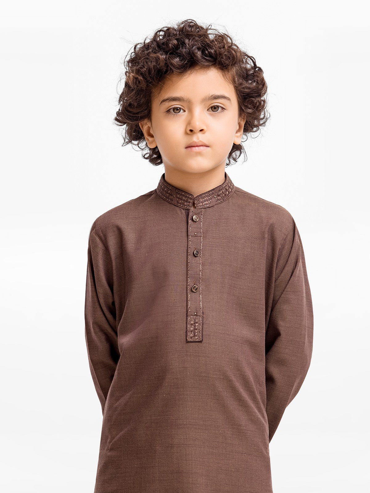 Boy's Brown Kurta Shalwar