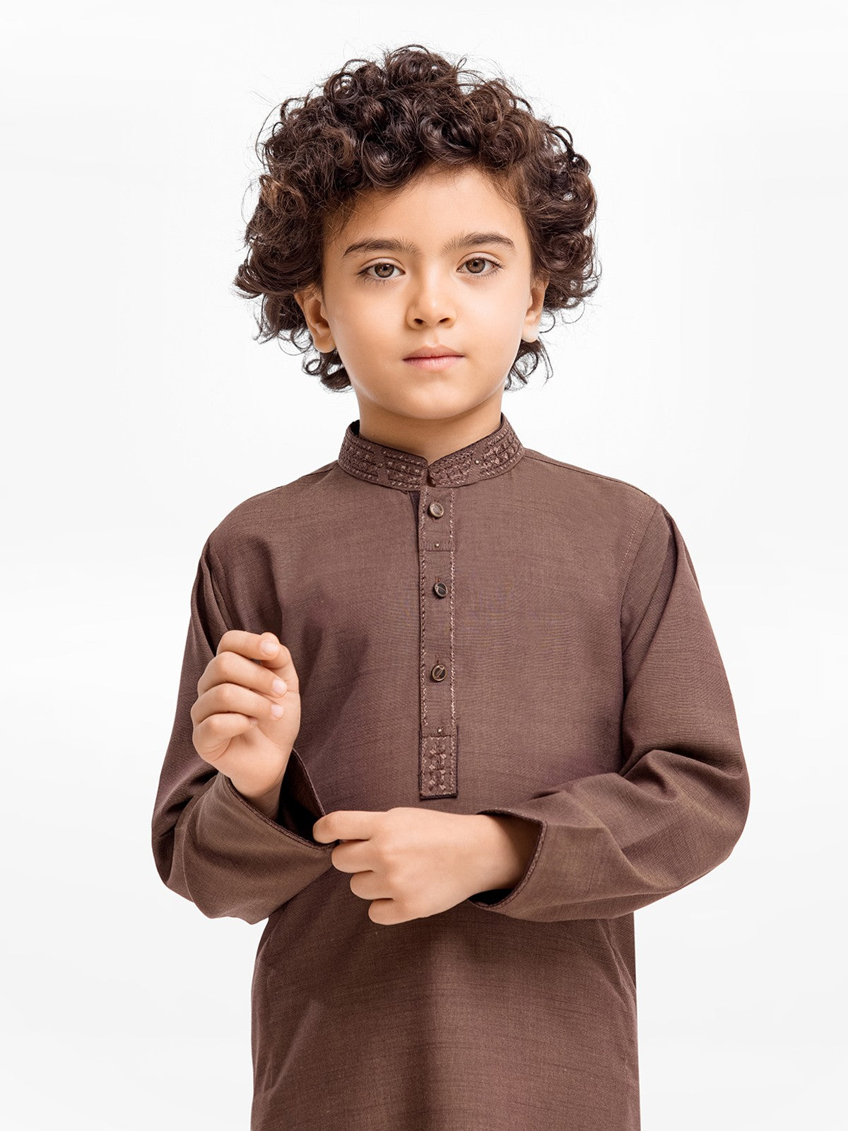 Boy's Brown Kurta Shalwar