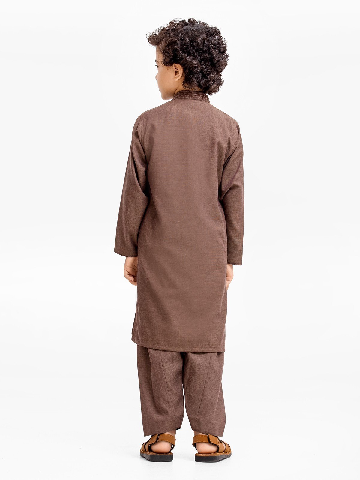 Boy's Brown Kurta Shalwar