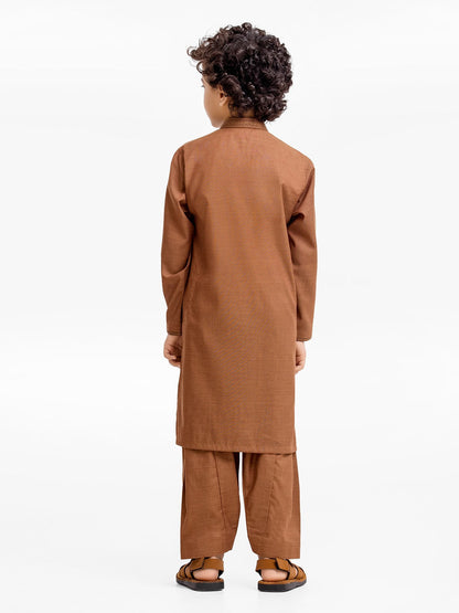 Boy's Dead Brown Kurta Shalwar