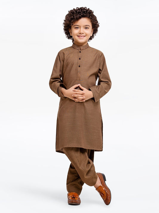 Boy's Mehndi Kurta Shalwar