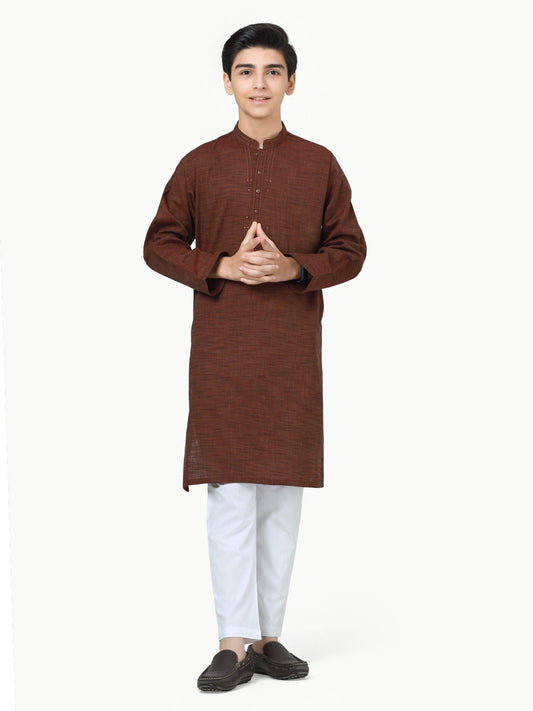 Boy's Brown Kurta