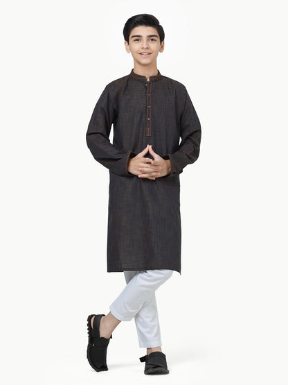 Boy's Dark Brown Kurta