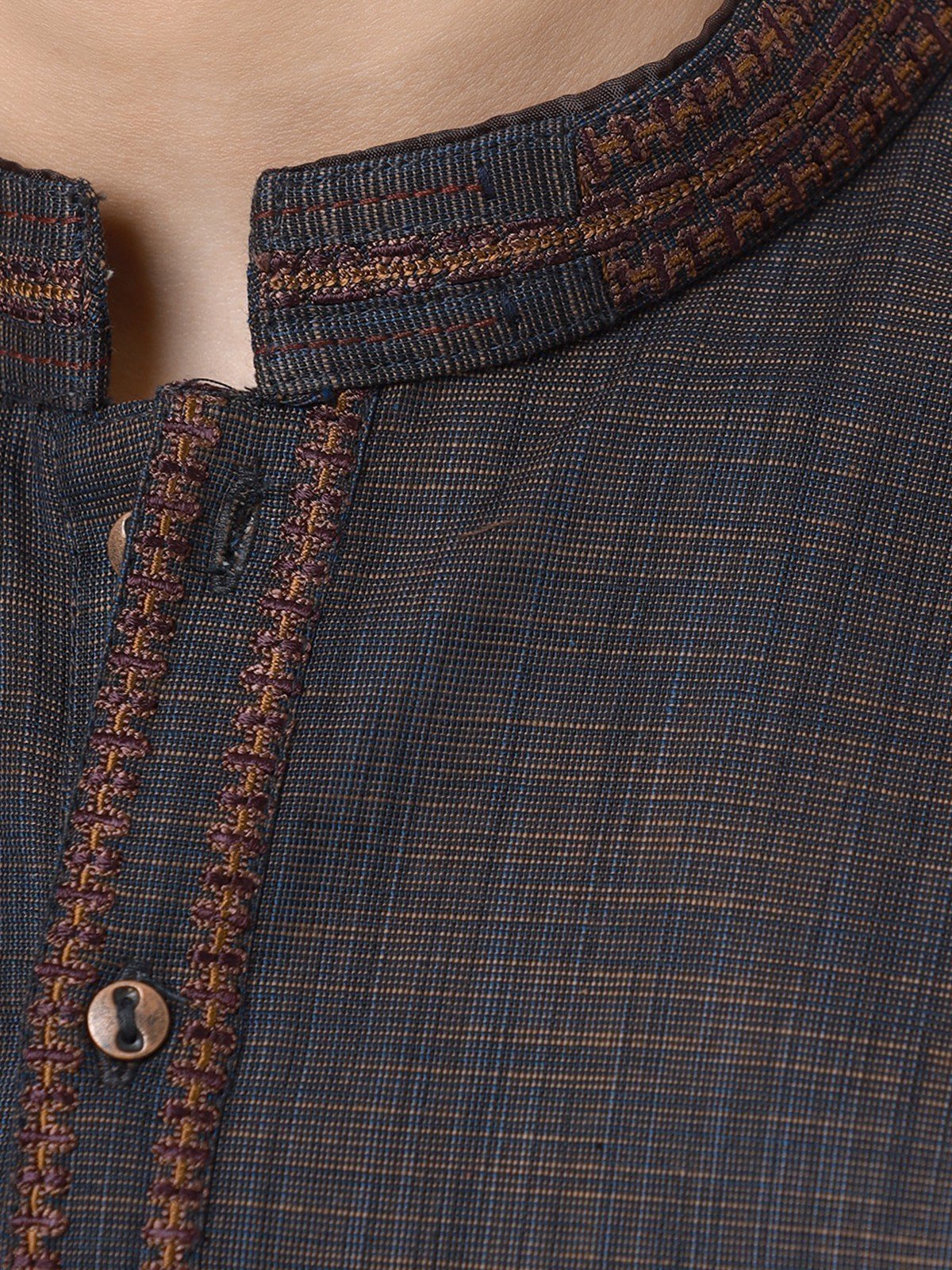 Boy's Dark Brown Kurta