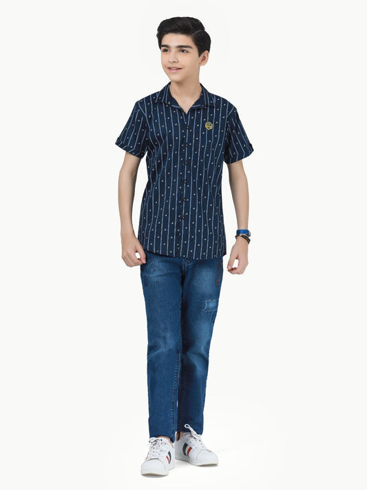 Boy's Navy Blue Shirt