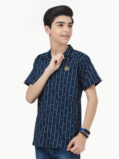 Boy's Navy Blue Shirt