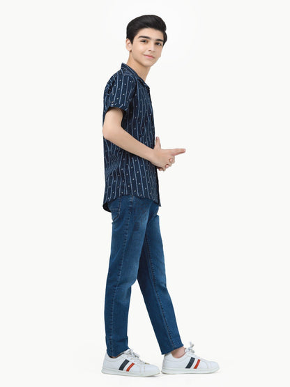 Boy's Navy Blue Shirt