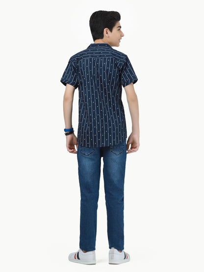 Boy's Navy Blue Shirt