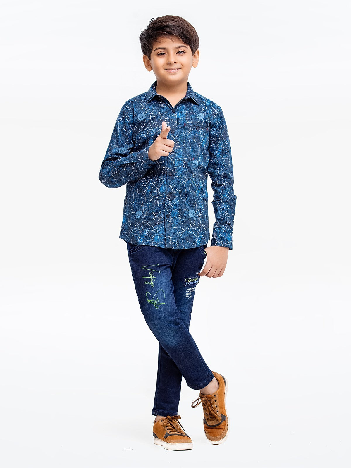 Boy's Navy Blue Shirt