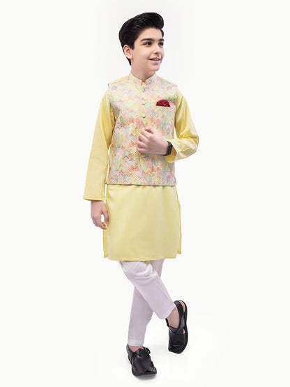 Boy's Lemon Waist Coat Suit