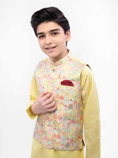 Boy's Lemon Waist Coat Suit