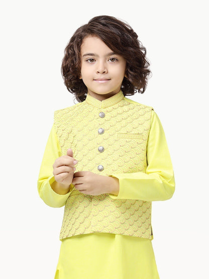 Boy's Lemon Waist Coat Suit