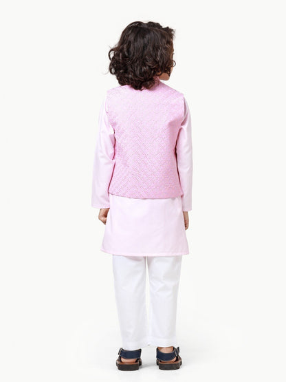 Boy's Pink Waist Coat Suit