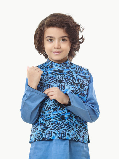 Boy's Blue Waist Coat Suit