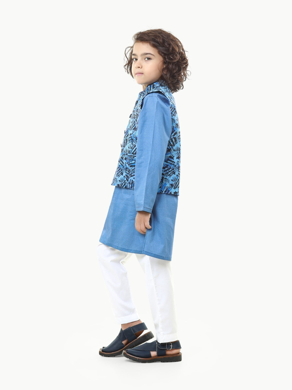 Boy's Blue Waist Coat Suit