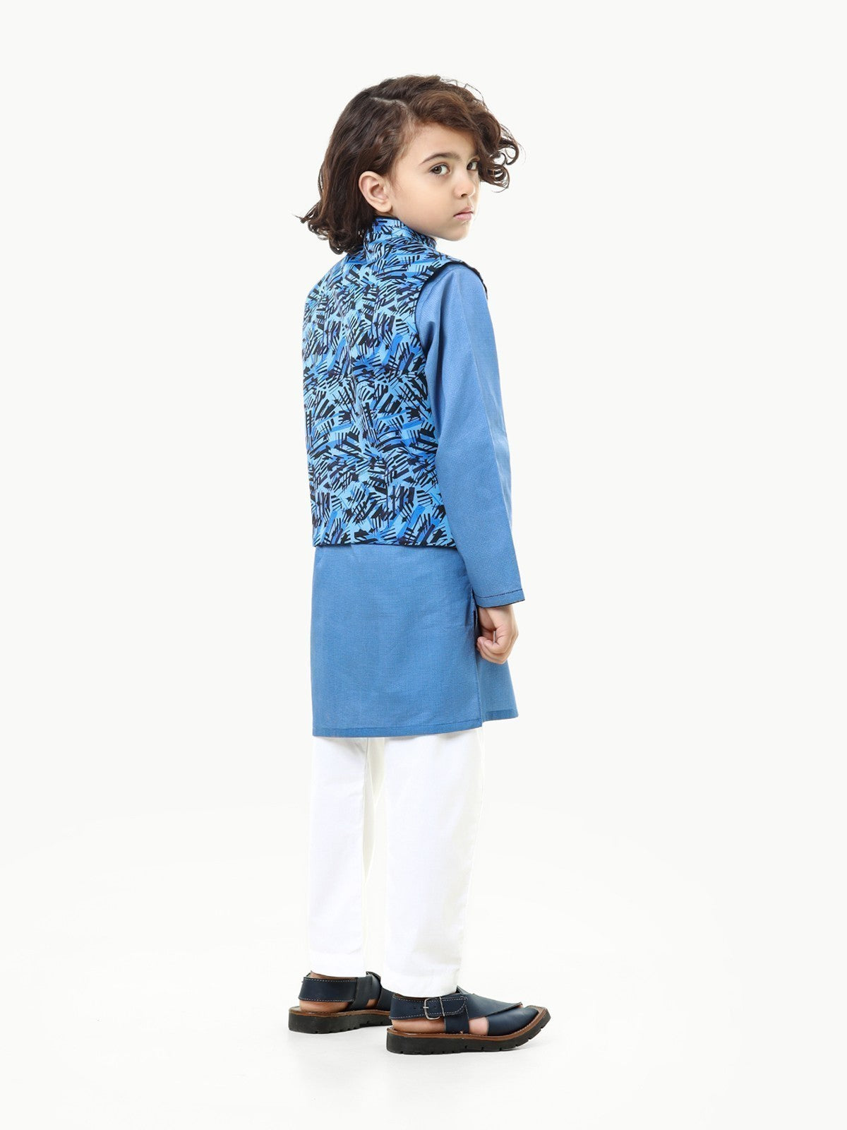 Boy's Blue Waist Coat Suit