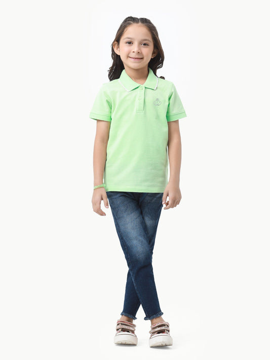 Girl's Light Green Polo Shirt