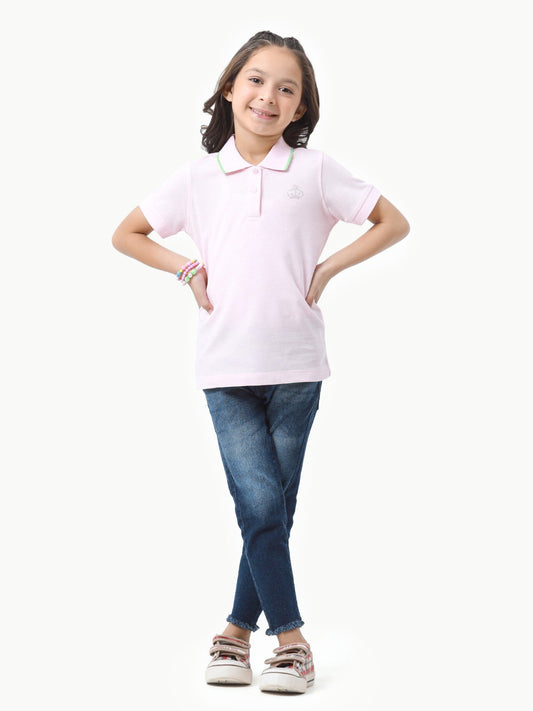 Girl's Pink Polo Shirt