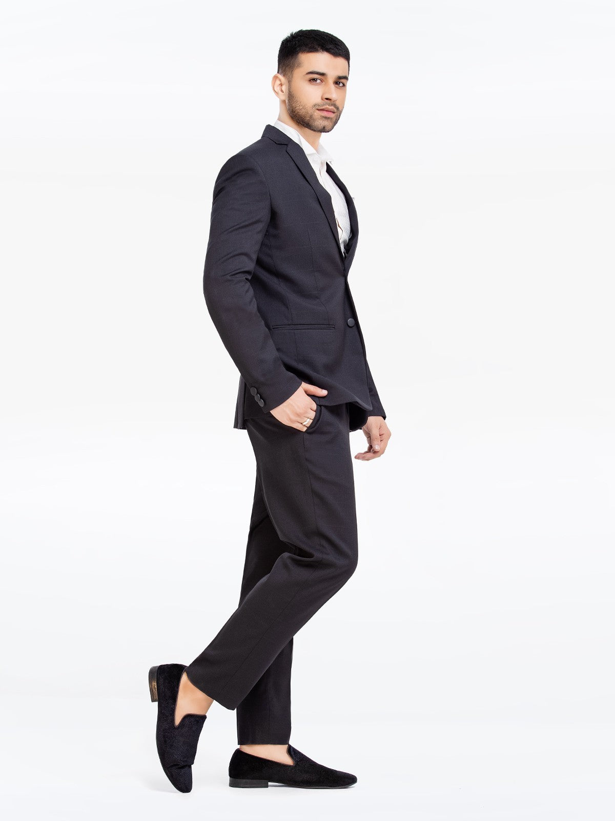 Men's Black Coat Pant