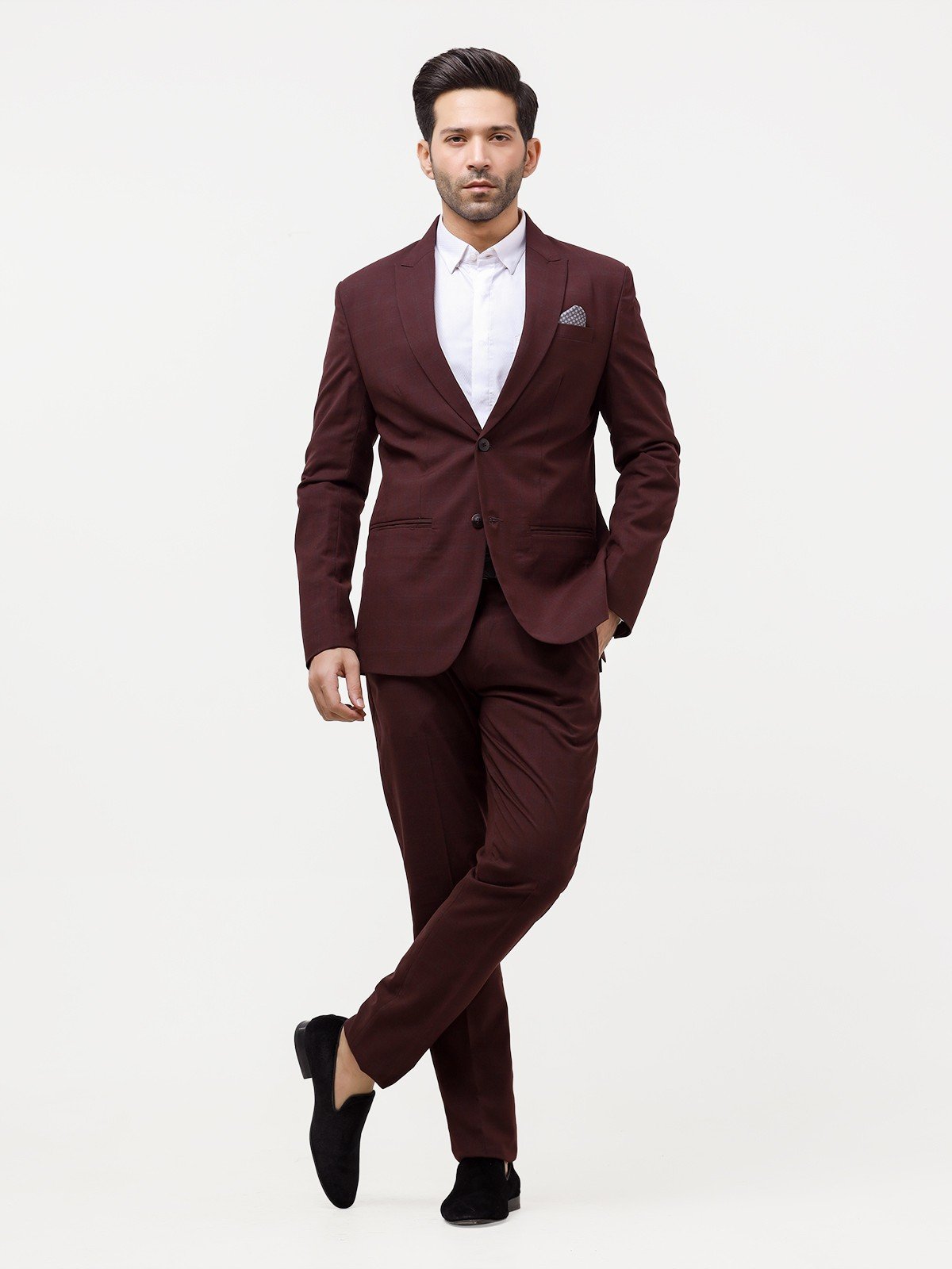 Men's Maroon Coat Pant