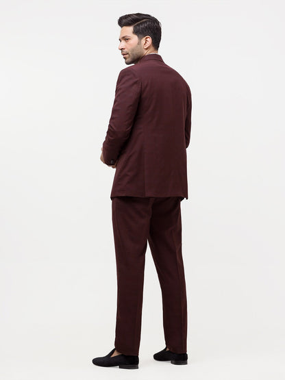 Men's Maroon Coat Pant