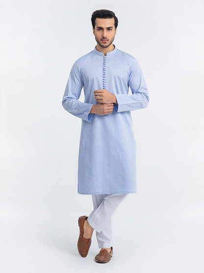 Men's Light Blue Kurta Ceremonial