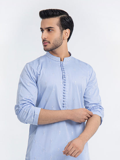 Men's Light Blue Kurta Ceremonial