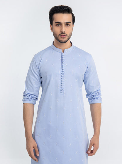 Men's Light Blue Kurta Ceremonial
