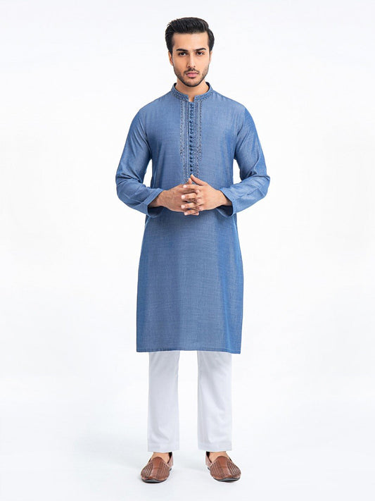 Men's Blue Kurta Ceremonial