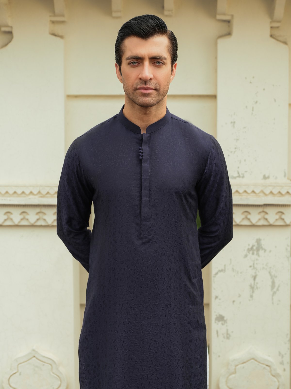 Men's Navy Kurta Ceremonial