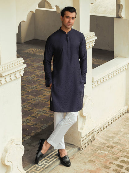 Men's Navy Kurta Ceremonial