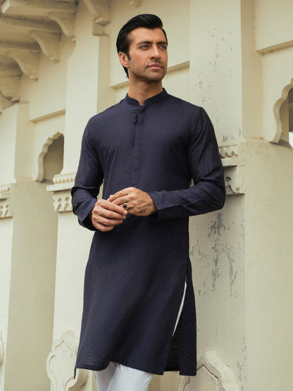 Men's Navy Kurta Ceremonial