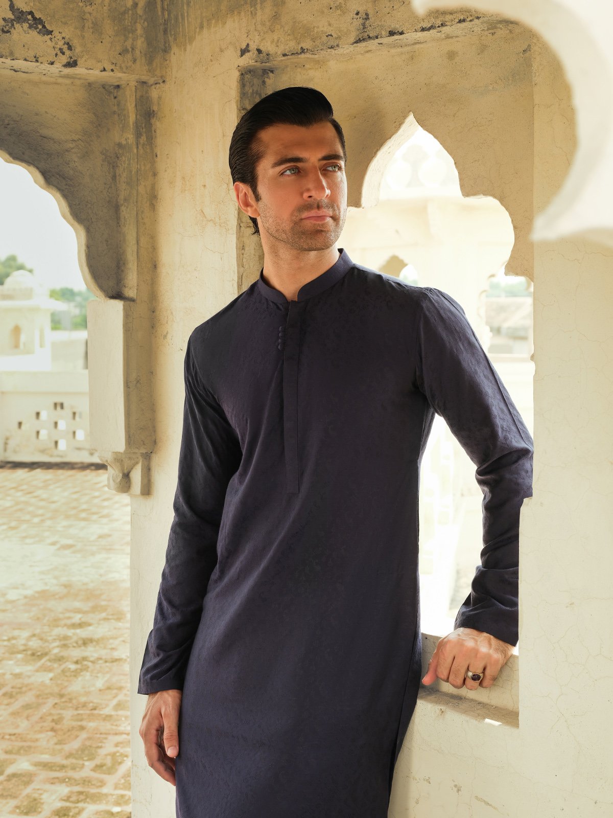 Men's Navy Kurta Ceremonial