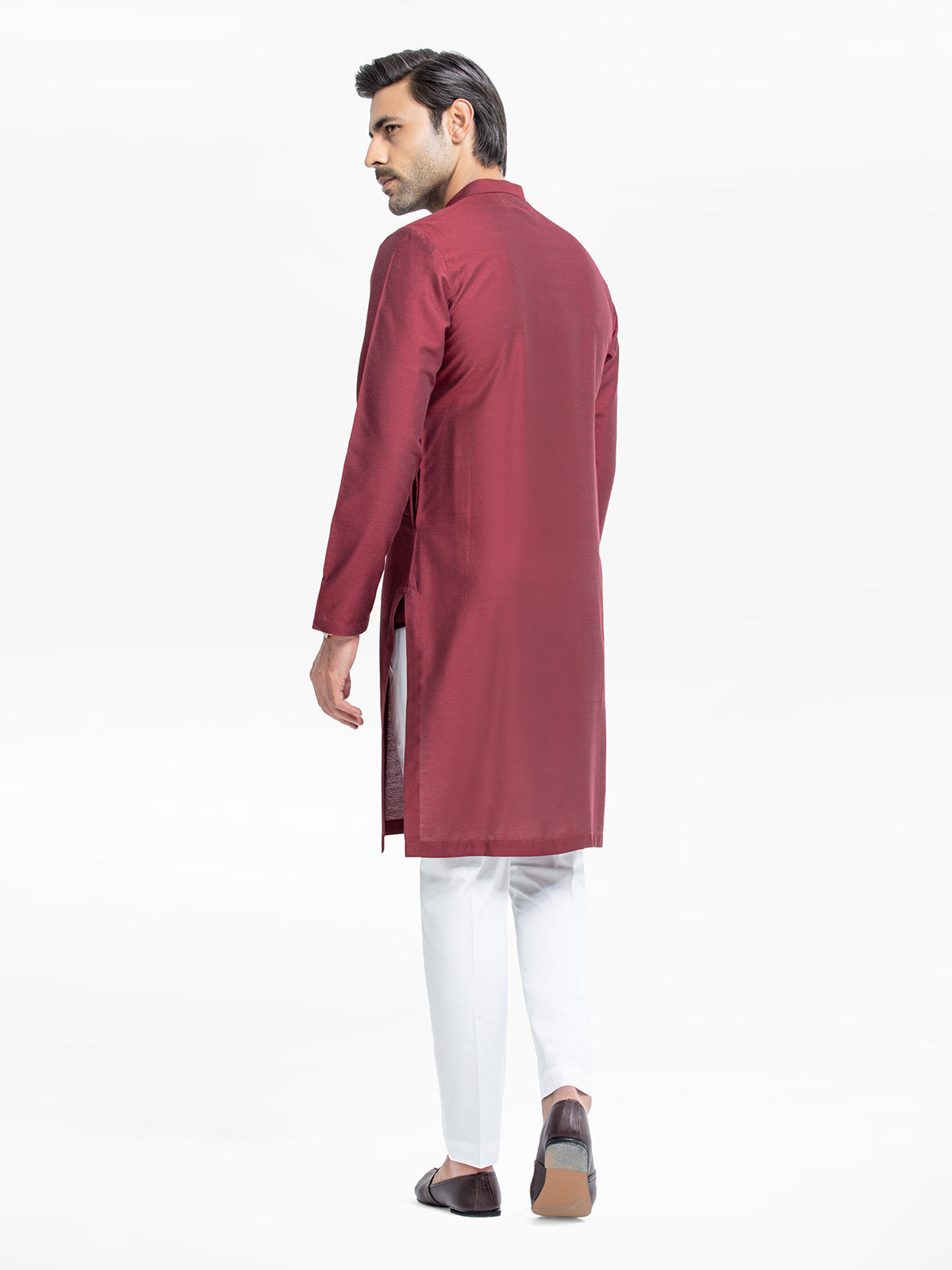 Men's Maroon Kurta