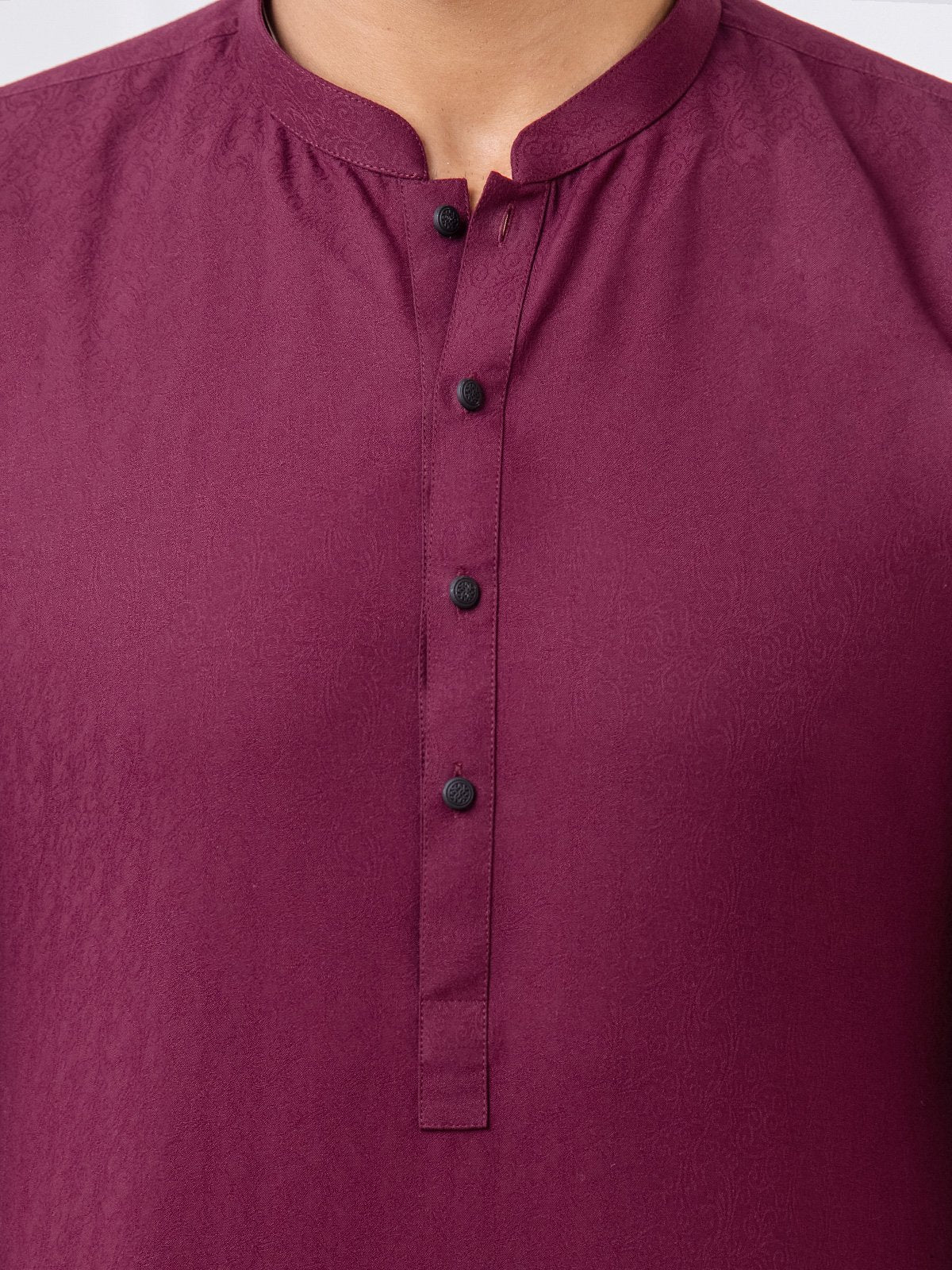 Men's Burgundy Kurta Pajama