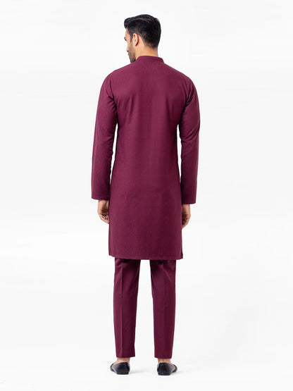 Men's Burgundy Kurta Pajama