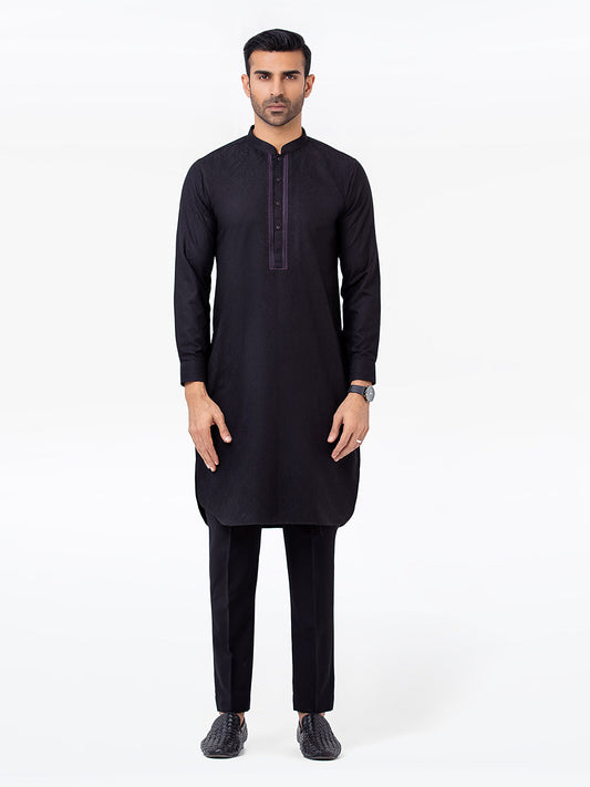 Men's Black Kurta Pajama