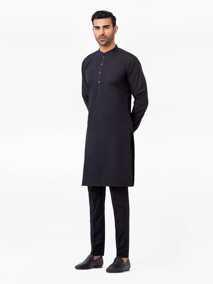 Men's Black Kurta Pajama