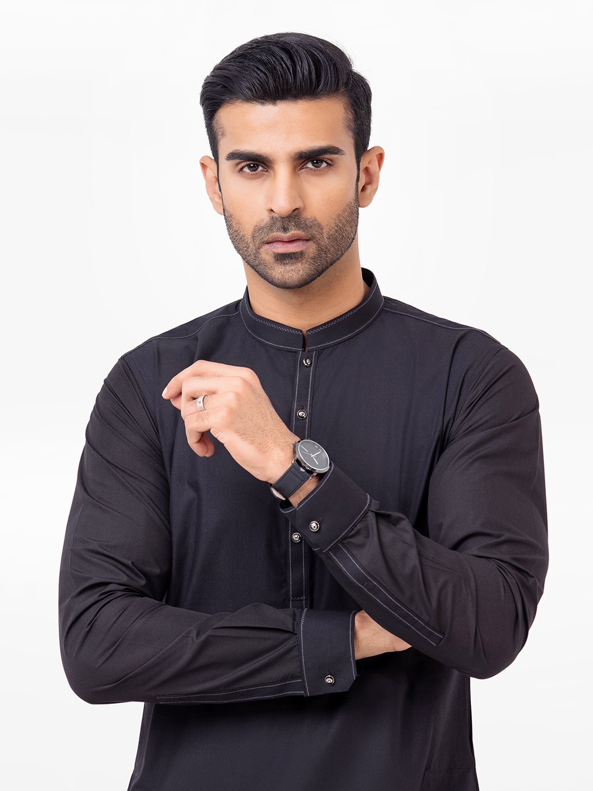 Men's Black Kurta Pajama