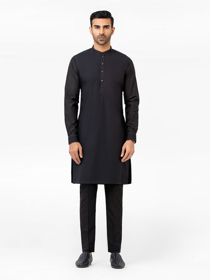 Men's Black Kurta Pajama