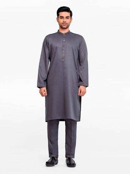 Men's Dark Grey Kurta Pajama