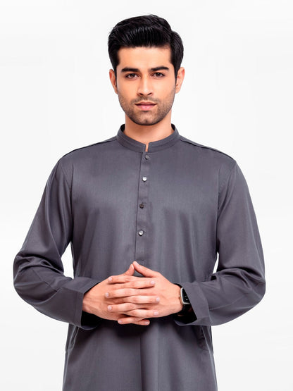 Men's Dark Grey Kurta Pajama