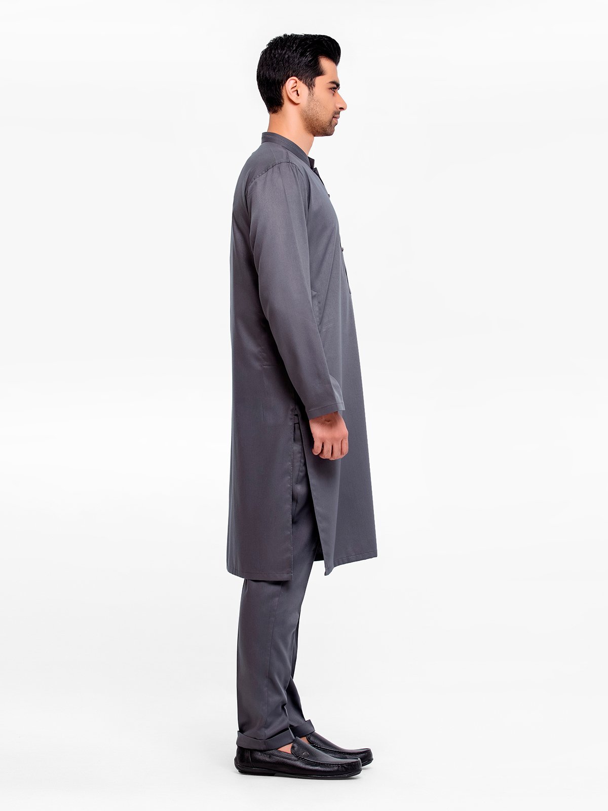 Men's Dark Grey Kurta Pajama