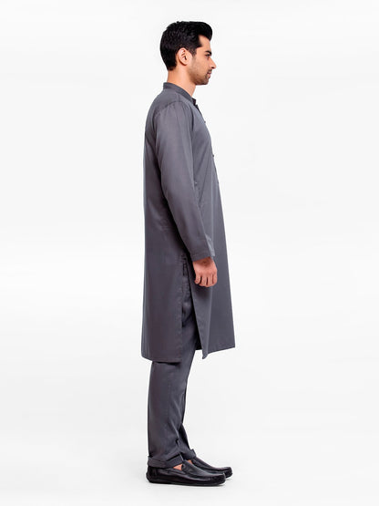 Men's Dark Grey Kurta Pajama